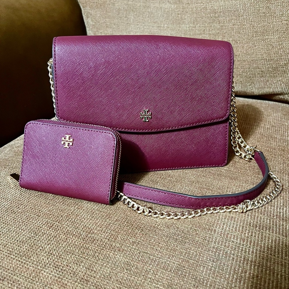 Tory Burch Chain Bag and Zip Wallet